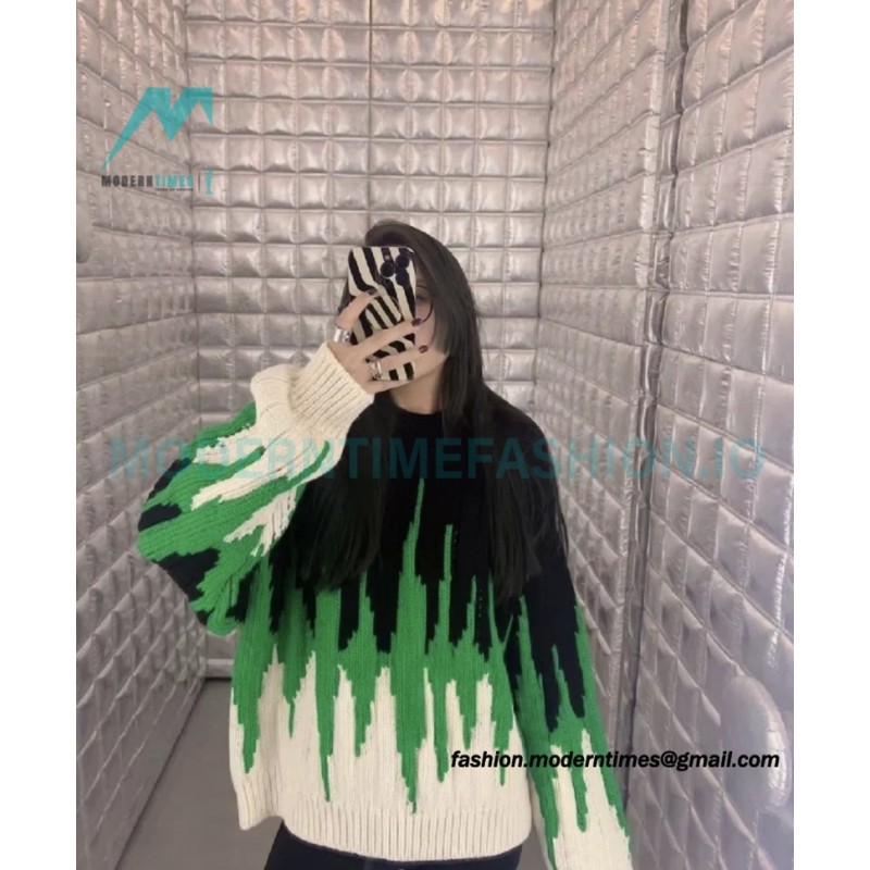 Bottega Veneta - 23ss Patchwork Crewneck Sweater