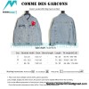 Comme Des Garcons - Denim Jacket With Big Hearts In Red