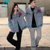 Comme Des Garcons - Denim Jacket With Big Hearts In Red