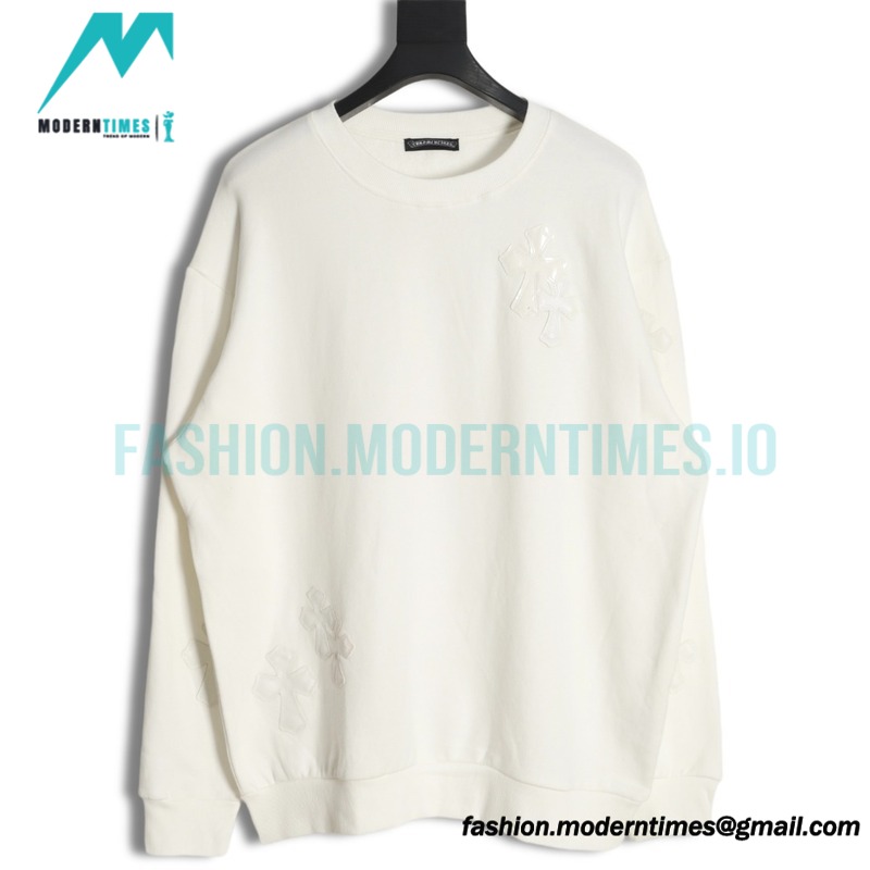 Chrome Hearts - Leather Label Crew-neck Hoodie
