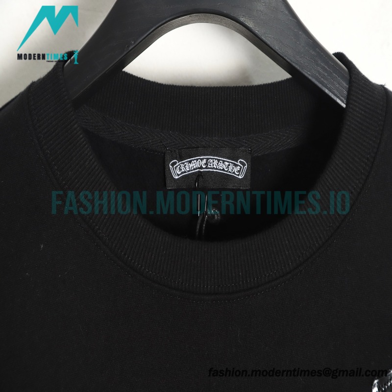 Chrome Hearts - Leather Label Crew-neck Hoodie