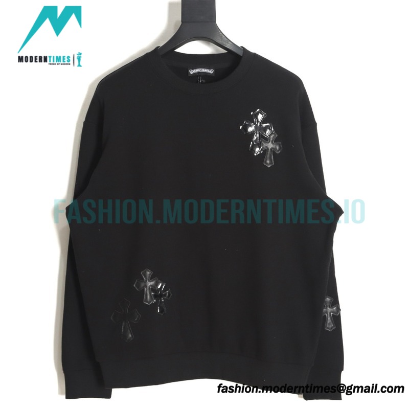 Chrome Hearts - Leather Label Crew-neck Hoodie