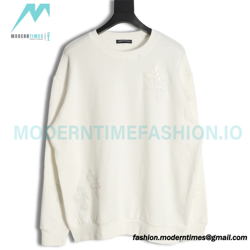 Chrome Hearts - Leather Label Crew-neck Hoodie