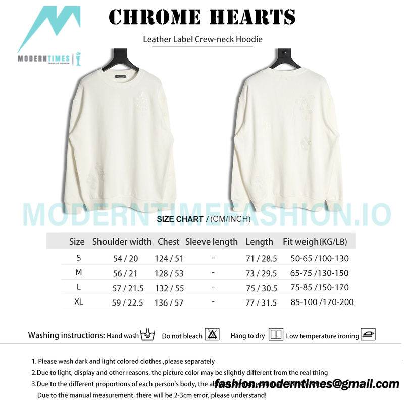 Chrome Hearts - Leather Label Crew-neck Hoodie