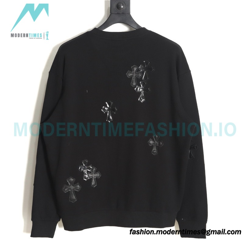 Chrome Hearts - Leather Label Crew-neck Hoodie