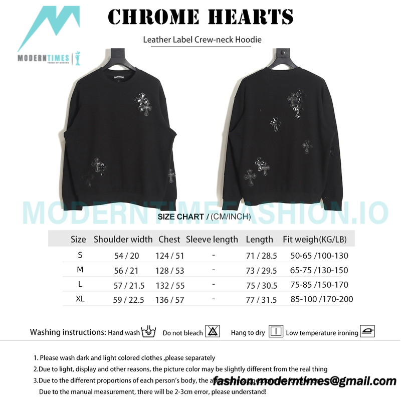 Chrome Hearts - Leather Label Crew-neck Hoodie