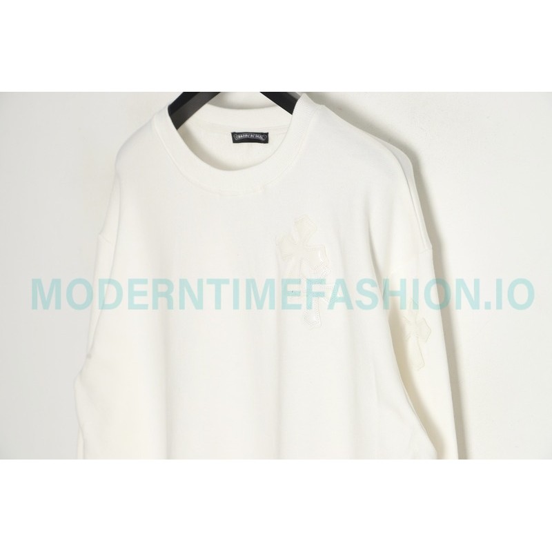 Chrome Hearts - Leather Label Crew-neck Hoodie