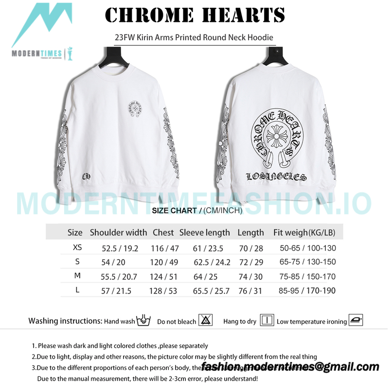 Chrome Hearts - 23FW Kirin Arms Printed Round Neck Hoodie