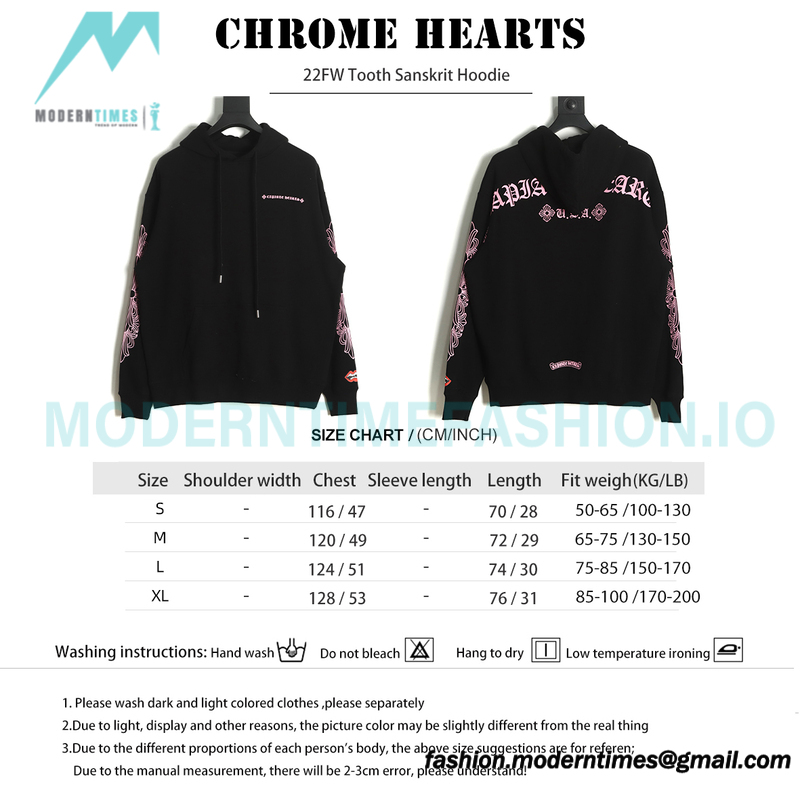 Chrome Hearts - 22FW Tooth Sanskrit Hoodie