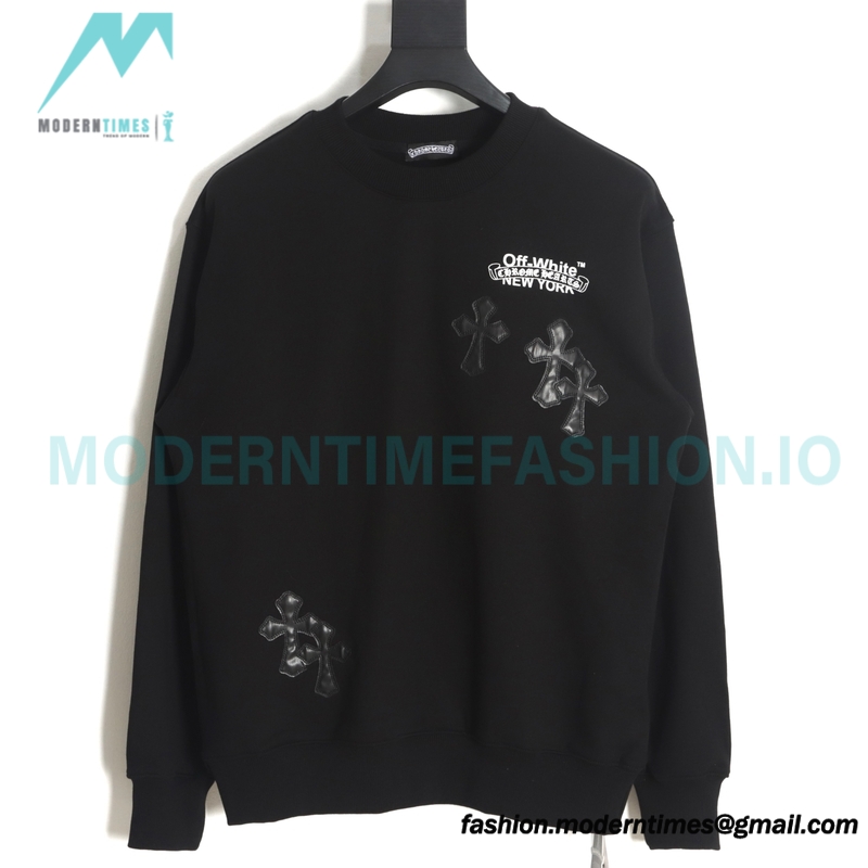 Chrome Hearts - Off White 23FW Co-branded Crewneck Hoodie