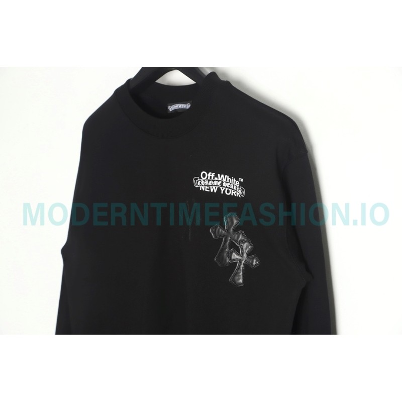 Chrome Hearts - Off White 23FW Co-branded Crewneck Hoodie