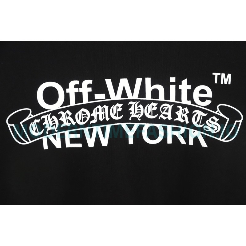 Chrome Hearts - Off White 23FW Co-branded Crewneck Hoodie