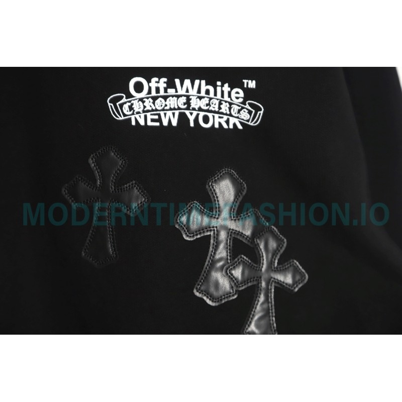 Chrome Hearts - Off White 23FW Co-branded Crewneck Hoodie
