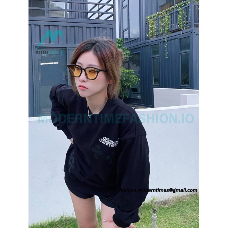Chrome Hearts - Off White 23FW Co-branded Crewneck Hoodie