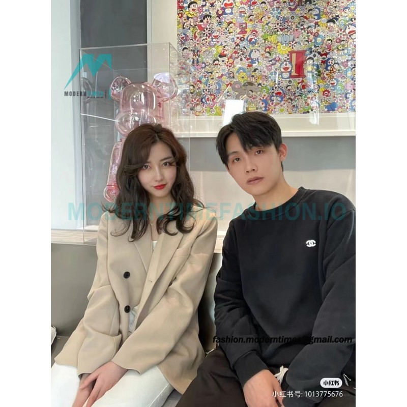 Chanel - Basic Double C Letter Embroidered Hoodie