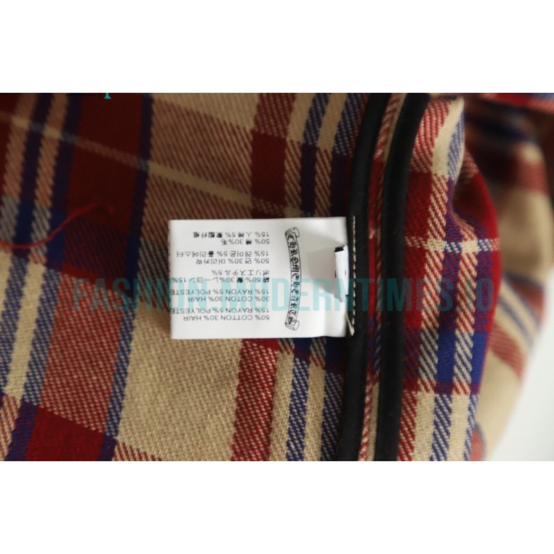 Chrome Hearts - Flannel Plaid Half-zip Shirt