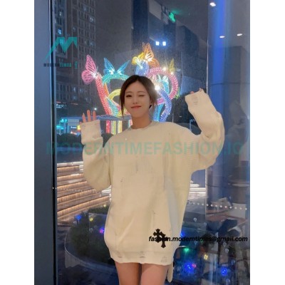 Chrome Hearts - Cross Leather Crewneck Sweater