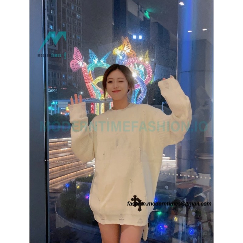 Chrome Hearts - Cross Leather Crewneck Sweater