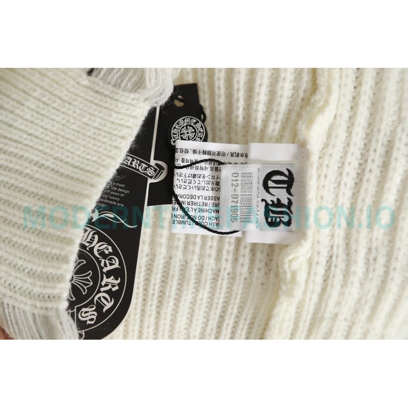 Chrome Hearts - Cross Leather Crewneck Sweater