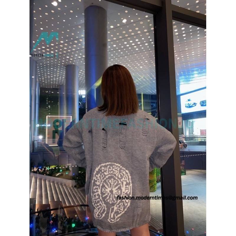 Chrome Hearts - Cross Leather Crewneck Sweater