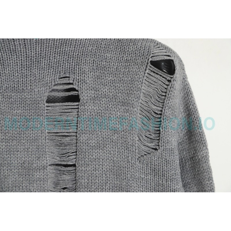 Chrome Hearts - Cross Leather Crewneck Sweater