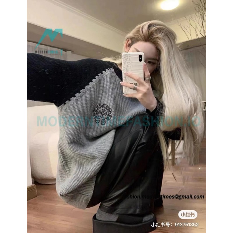 Chrome Hearts - 2023SS Horseshoe Shoulder Knit Embroidered Sweater