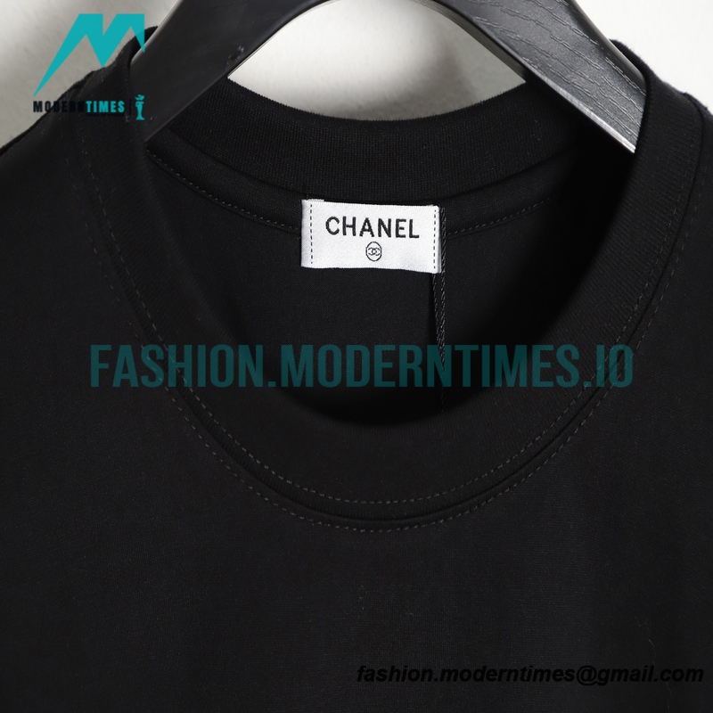 Chanel - 23ss Rhinestone Logo Short Sleeve