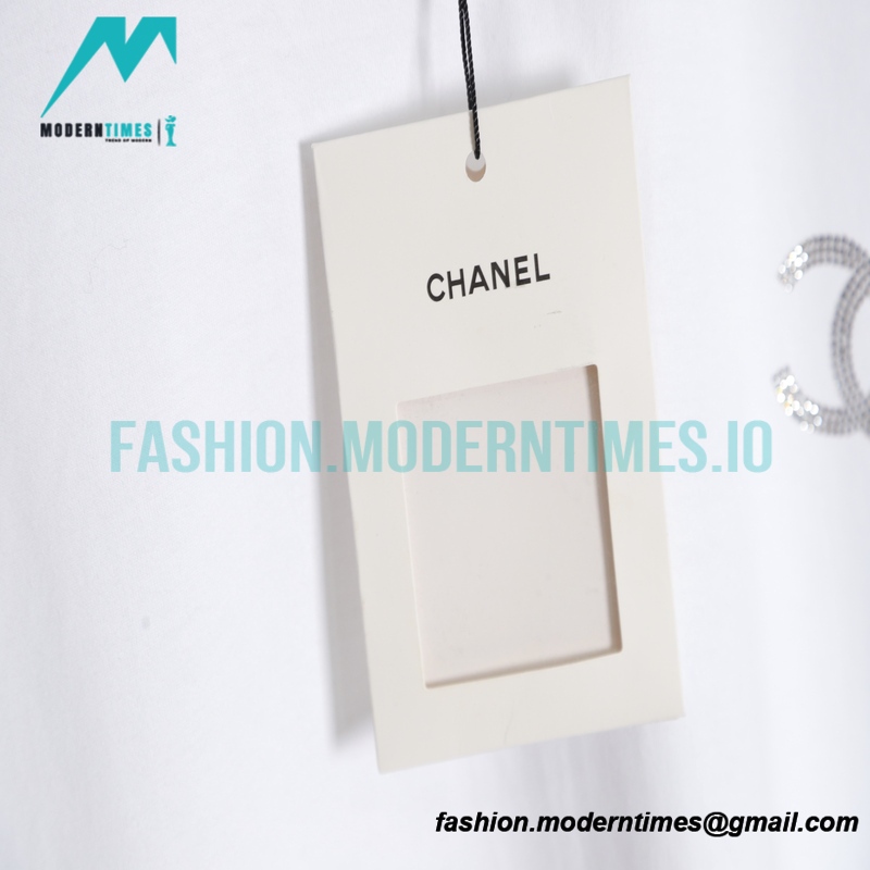 Chanel - 23ss Rhinestone Logo Short Sleeve