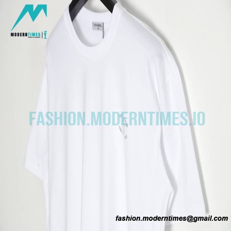Chanel - 23ss Rhinestone Logo Short Sleeve