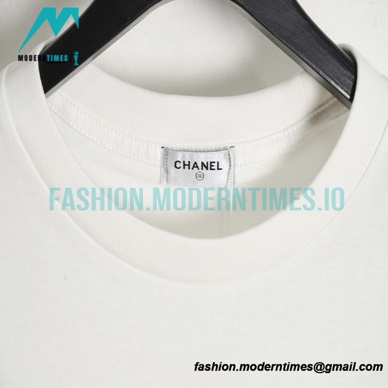 Chanel - 21ss Small Embroidered Short Sleeve T-shirt