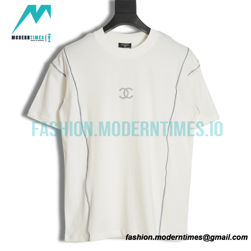 Chanel - 22ss Flash Diamond Reflective Strip Short Sleeve