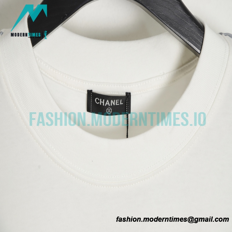 Chanel - 22ss Flash Diamond Reflective Strip Short Sleeve
