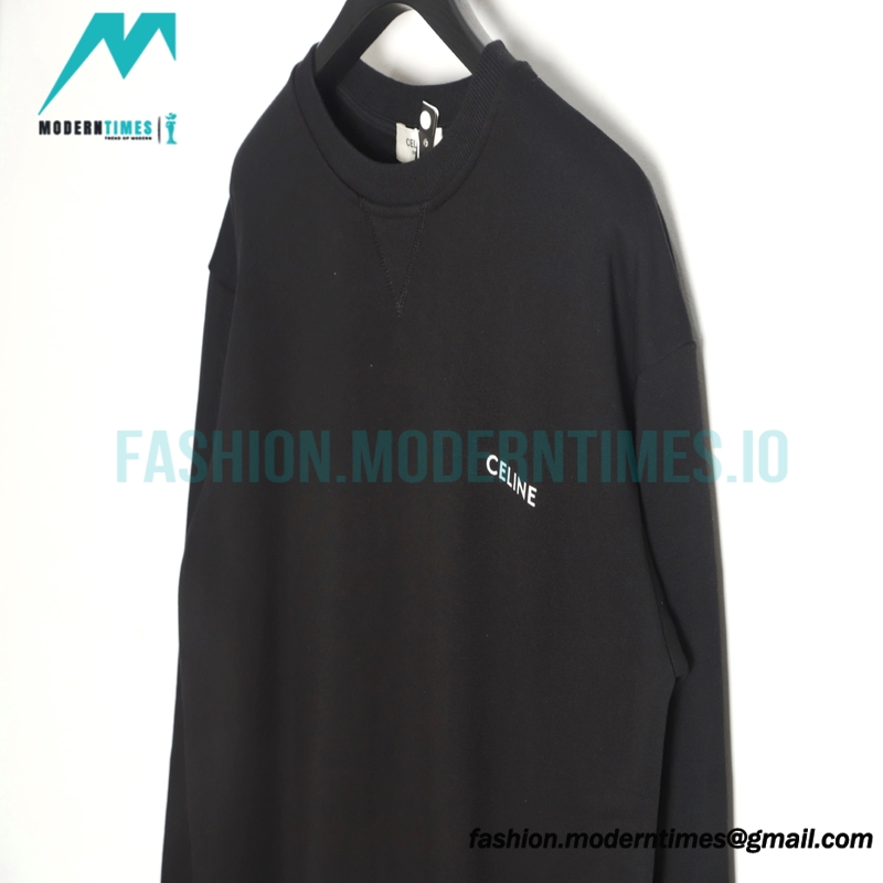 Celine -Small-lettered Print Hoodie