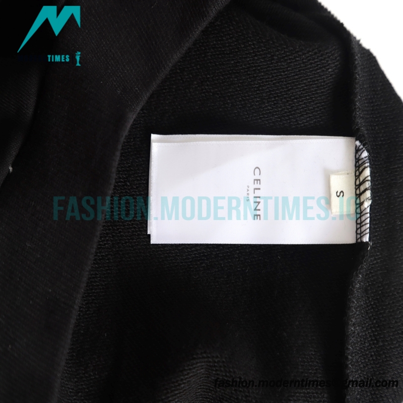 Celine -Small-lettered Print Hoodie
