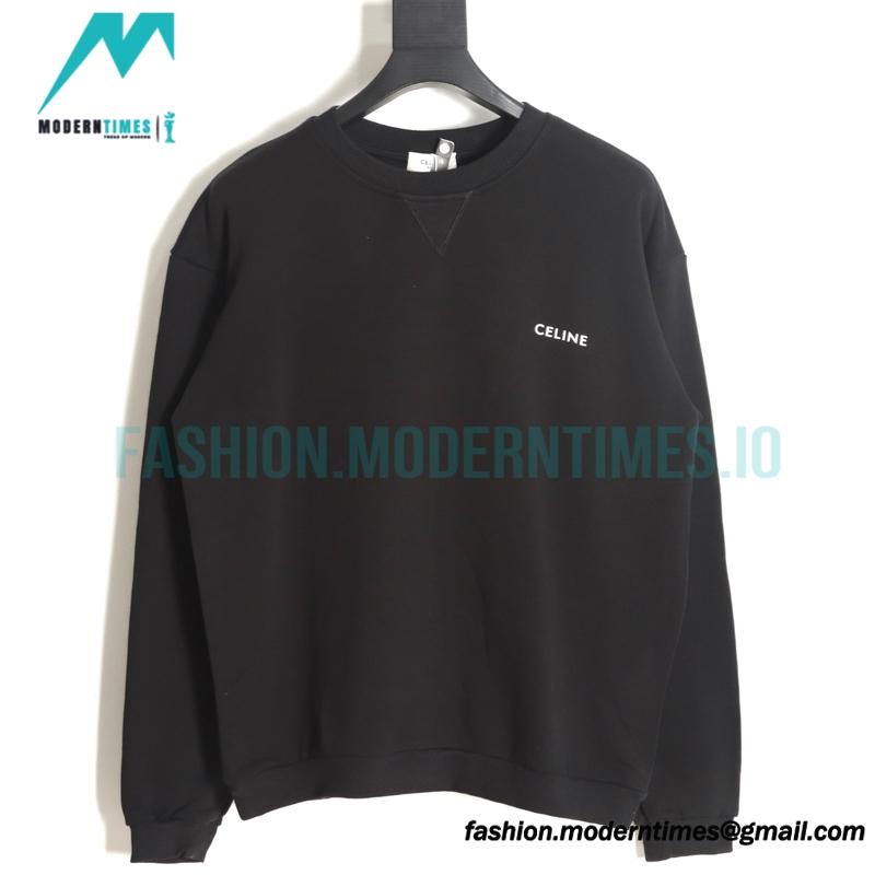 Celine -Small-lettered Print Hoodie