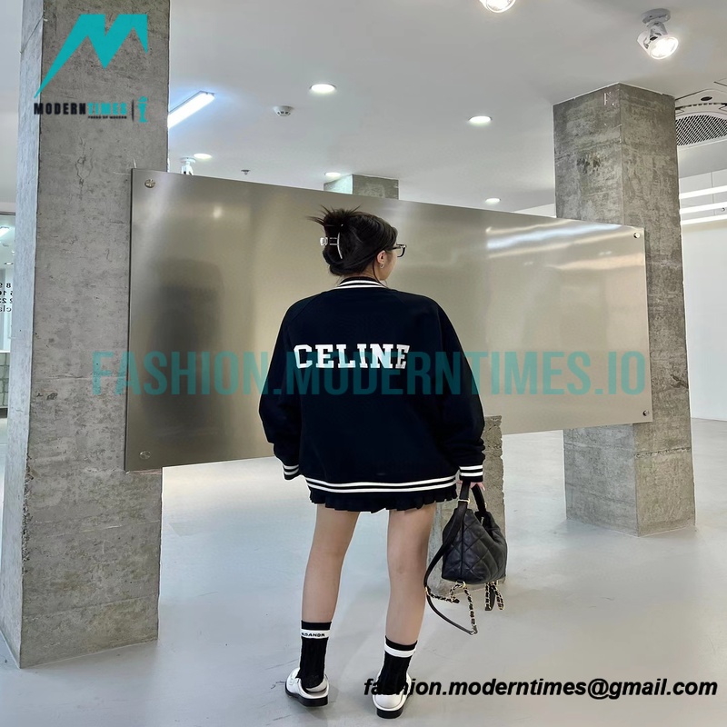 Celine - 22FW Towel Embroidered Words Baseball Uniform