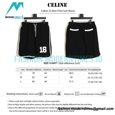 Celine - 22 New Print Suit Shorts Pants