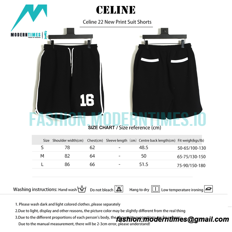Celine - 22 New Print Suit Shorts Pants