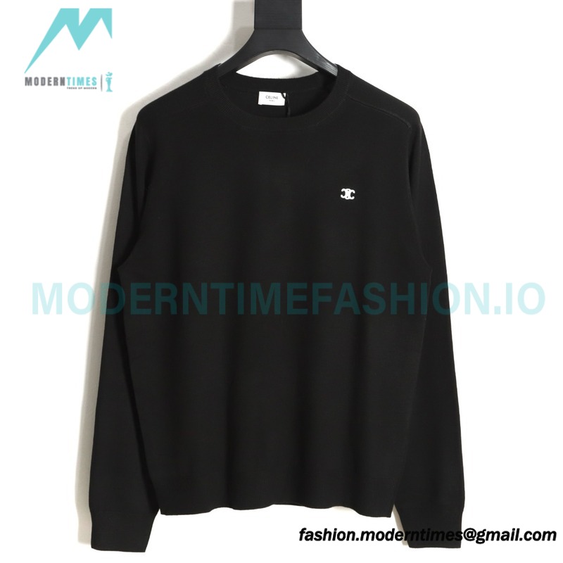 Celine - 23 New Arcde Triomphe Striped Embroidered Sweater