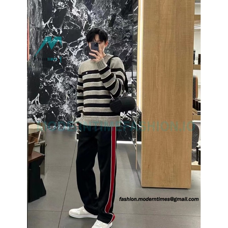 Celine - 23 New Arcde Triomphe Striped Embroidered Sweater