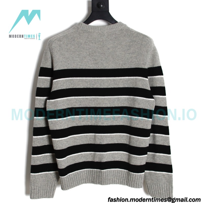 Celine - 23 New Arcde Triomphe Striped Embroidered Sweater
