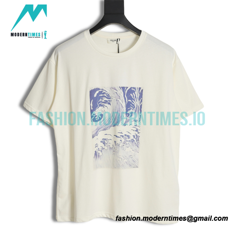 Celine - 23SS Oil Coconut Print Short Sleeve T-shirt