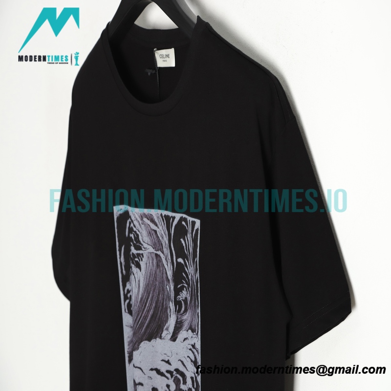 Celine - 23SS Oil Coconut Print Short Sleeve T-shirt