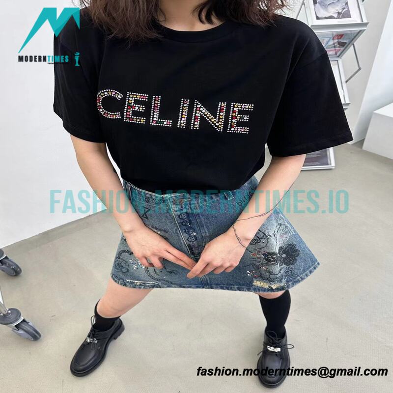 Celine - 23SS Color Diamond Monogram Short Sleeve T-shirt
