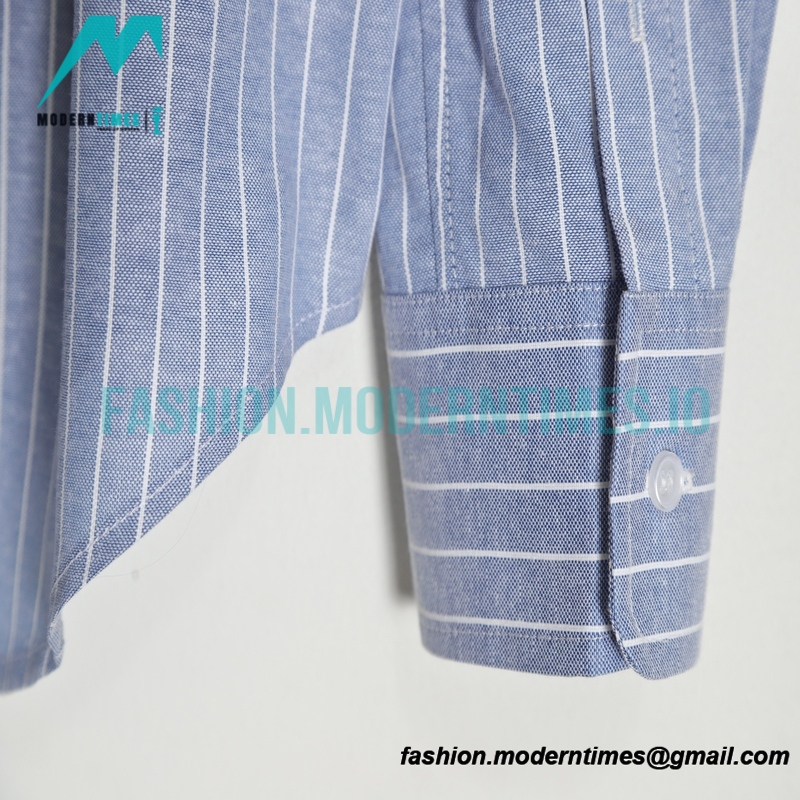 Celine - 23SS Small Embroidery Vertical Stripe Long-sleeved Shirt