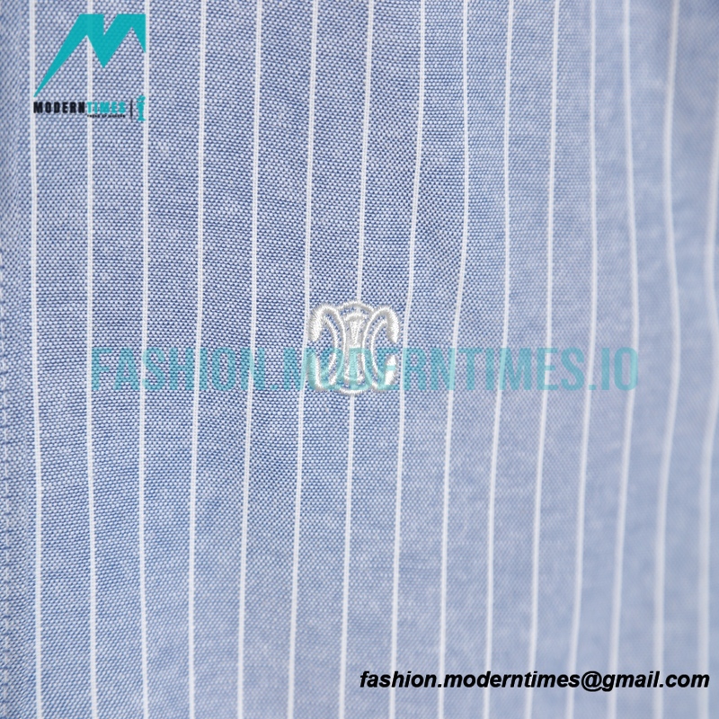 Celine - 23SS Small Embroidery Vertical Stripe Long-sleeved Shirt