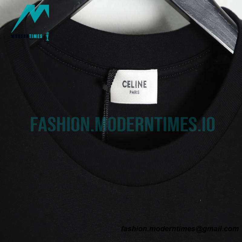Celine - 22SS Flame Letter Short Sleeve T-shirt