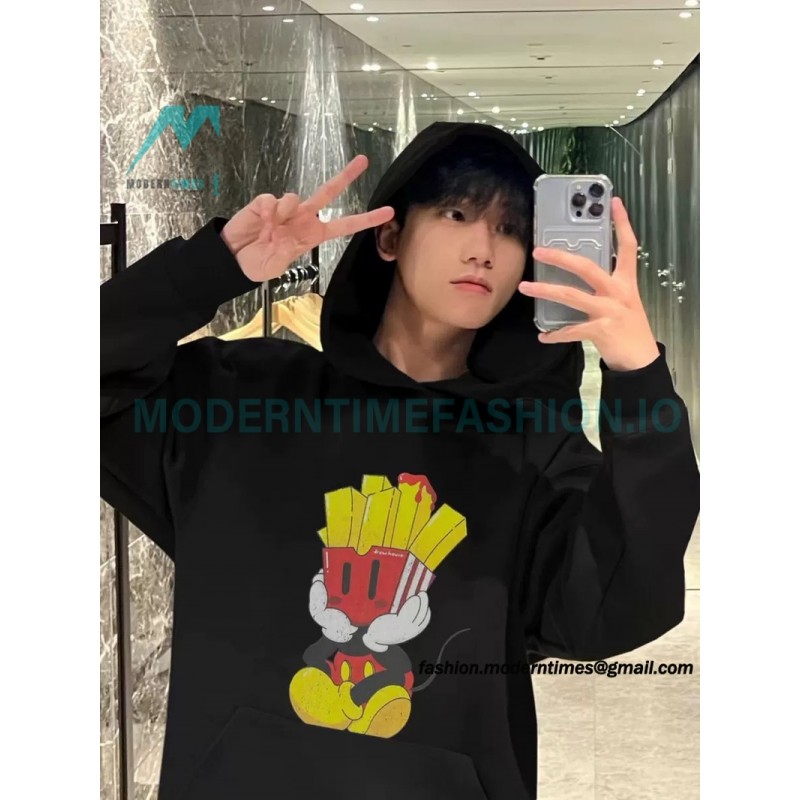 Drew House - American Fries Cartoon Made Old Hoodie