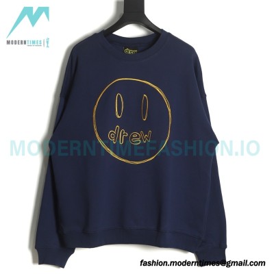 Drew House - Gold Embroidered Smiley Face Crew-neck Hoodie 
