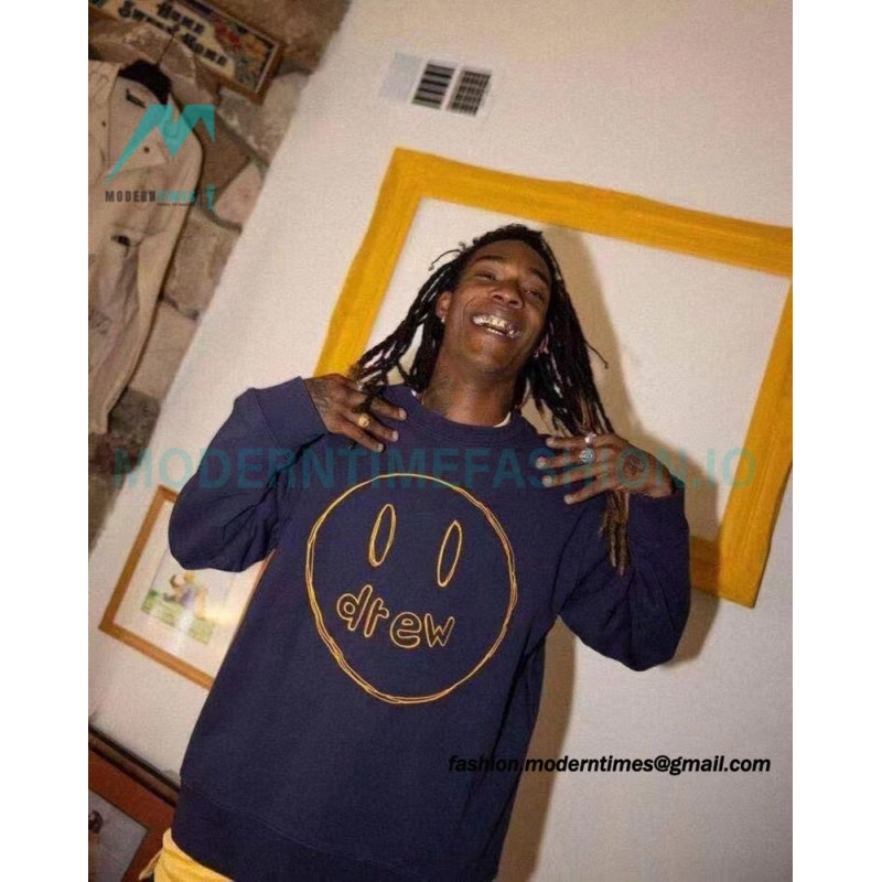 Drew House - Gold Embroidered Smiley Face Crew-neck Hoodie 